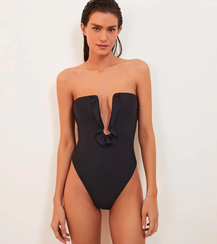 VIX SWIMWEAR Chris One Piece Swimsuit - Black Monokini - Women's Beachwear