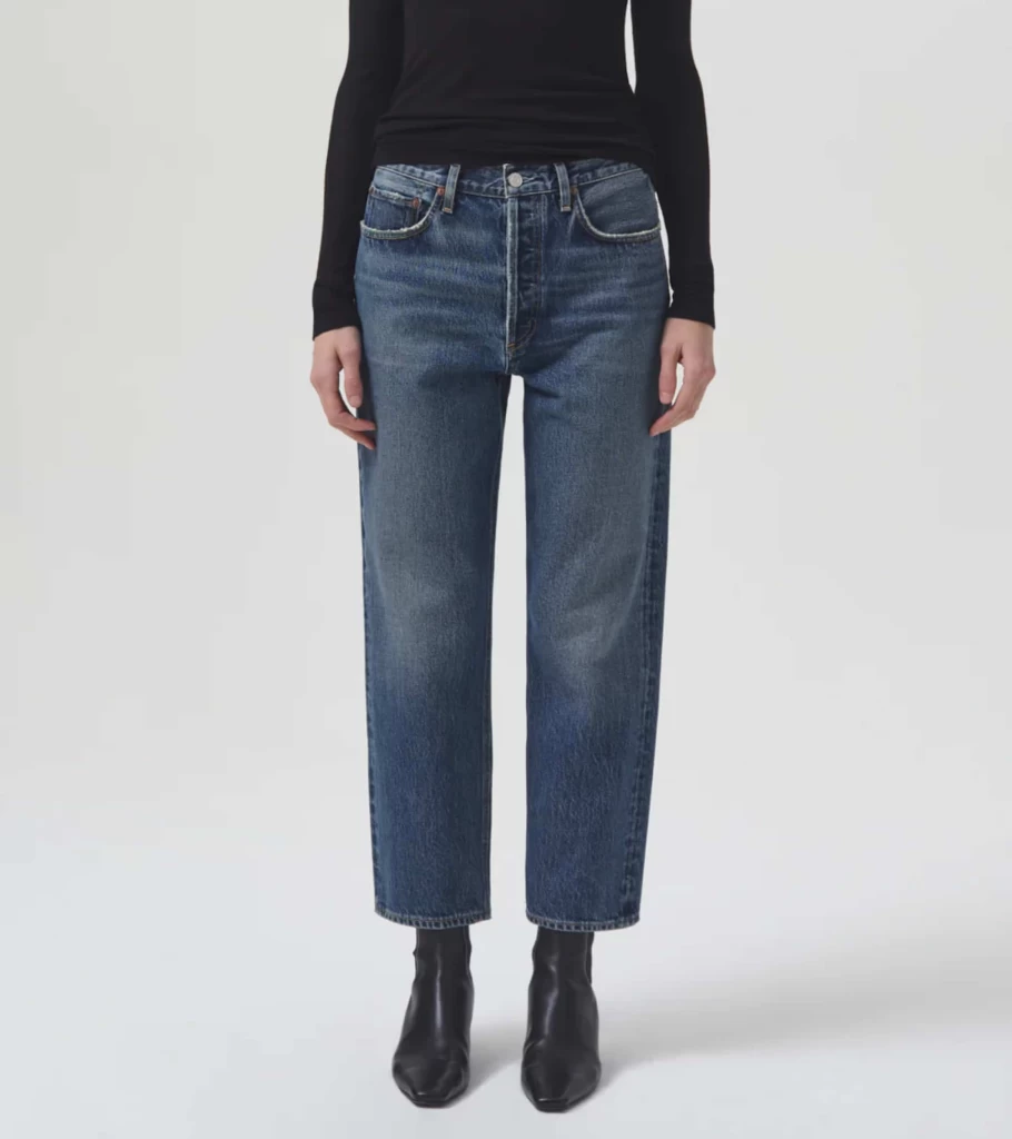 AGOLDE 90's Straight Leg Jeans - Mid Rise Cropped Denim - Imagine Fit