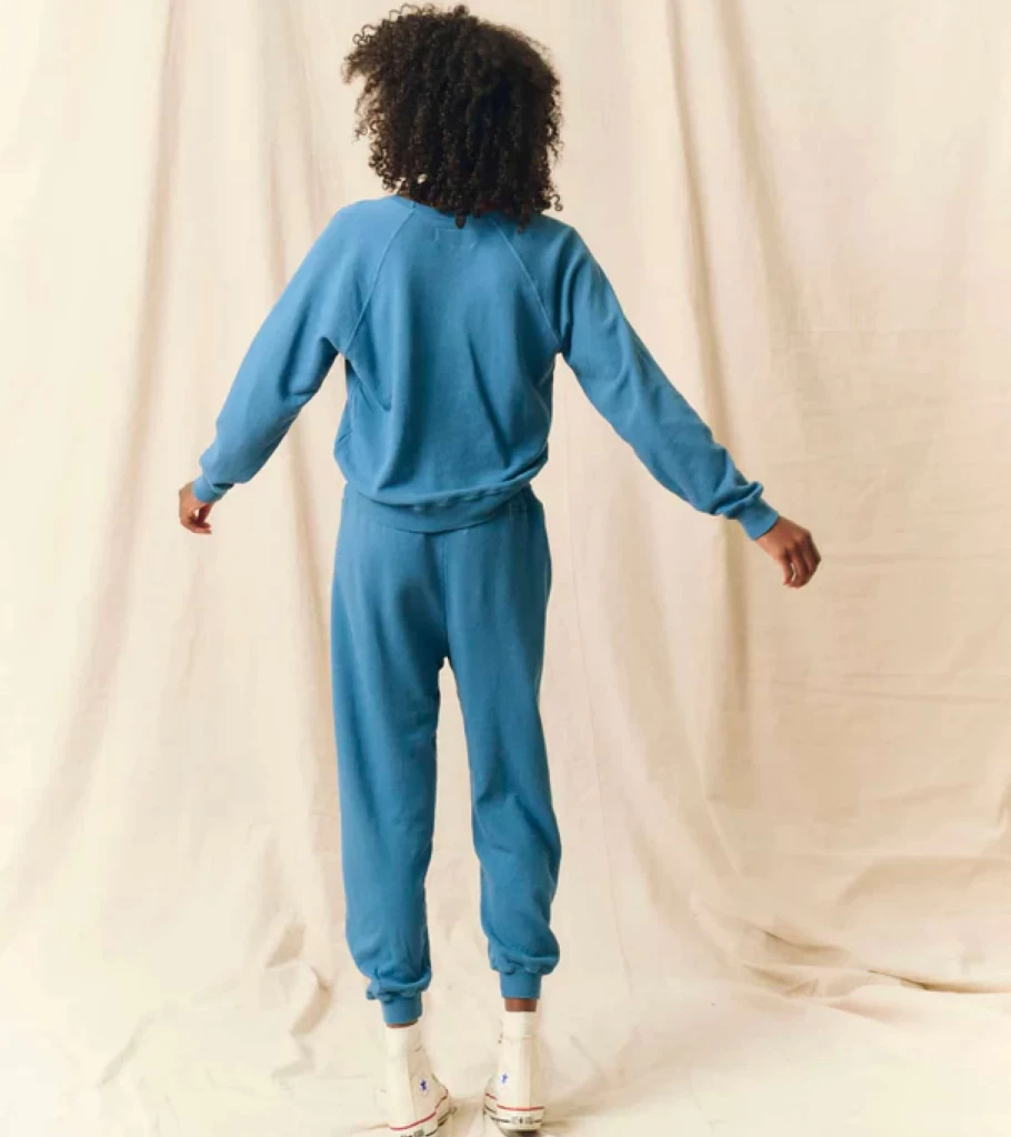 THE GREAT Cropped Sweatpants for Women - Glacier Blue High-Waisted Lounge Pants by Atelier Talia Sol | Comfortable Casual Joggers