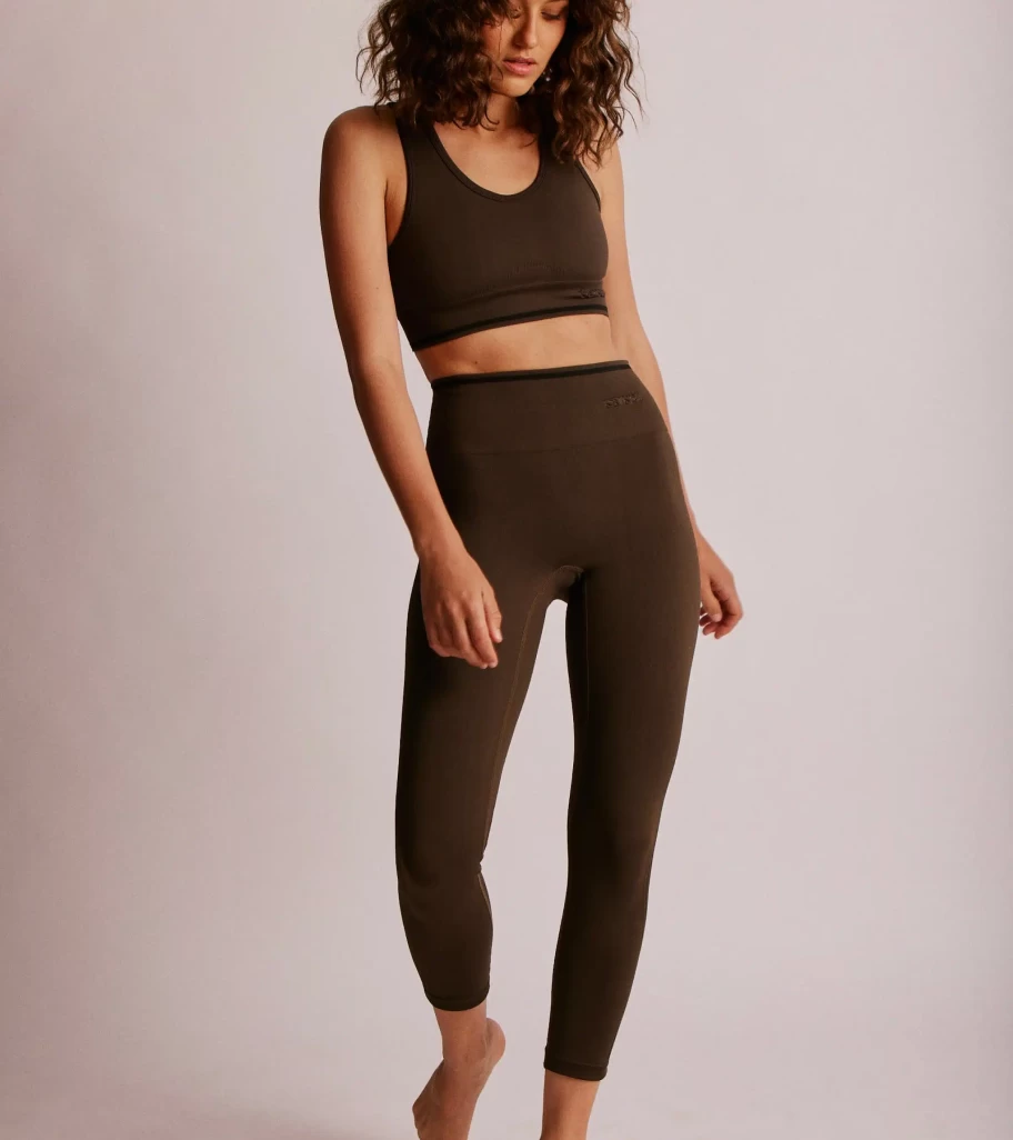SAISEI Form Legging 1661 High-Waisted Tummy Control Yoga Pants - Moss Green - Atelier Talia Sol