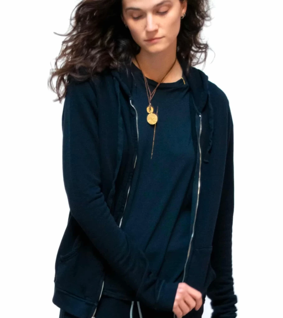 FREE CITY Superfluff Lux Zip Hoodie - Deepspace Cream - Cozy Fleece Pullover - Atelier Talia Sol Collection