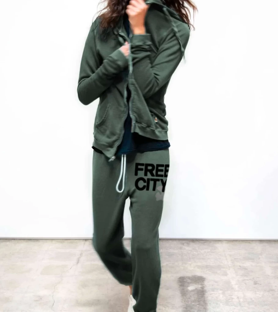 FREE CITY Superfluff Lux Zip Hoodie - Cozy Fleece Jacket for Men & Women, Premium Soft Outerwear, Stylish Bush Color