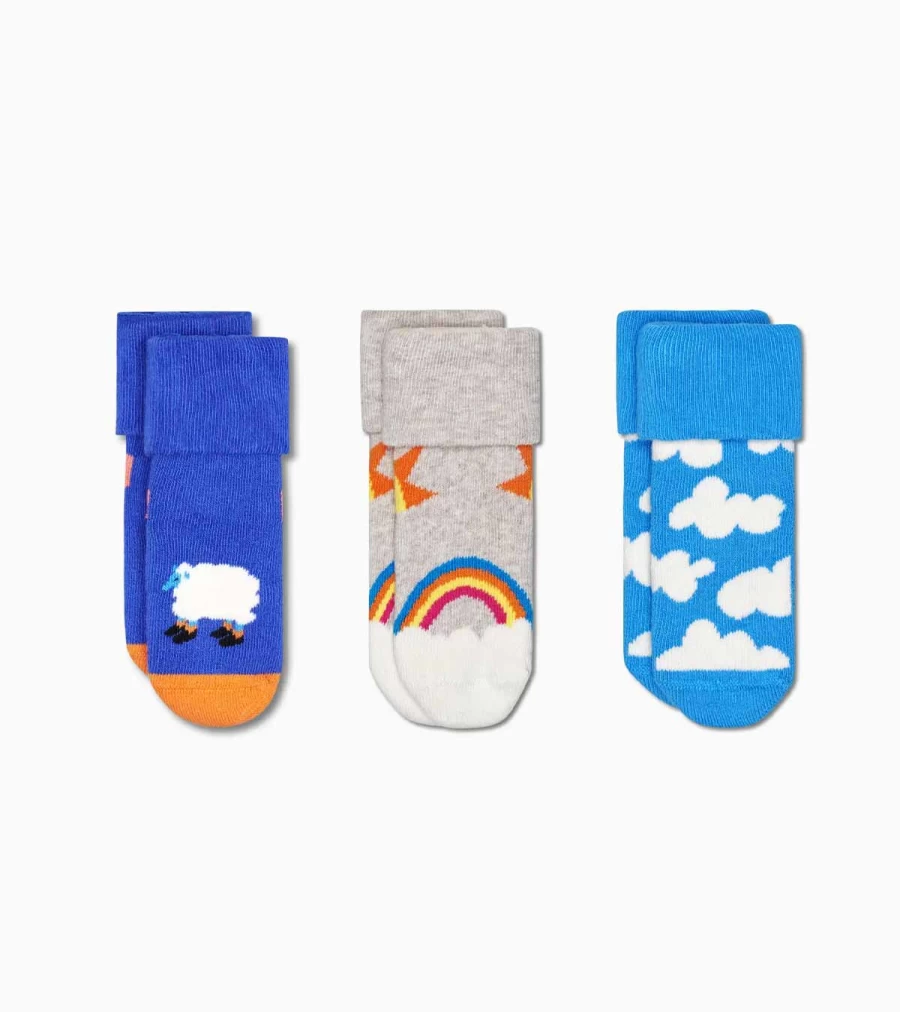 Happy Socks Kids Over The Clouds Terry Crew Socks Gift Set - Atelier Talia Sol by HAPPY SOCKS