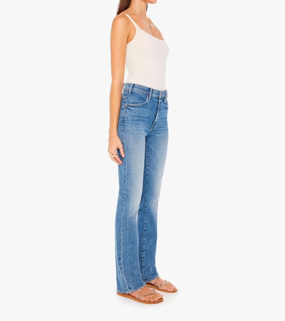MOTHER DENIM The Hustler Sneak On The Road Women's Distressed High-Rise Skinny Jeans