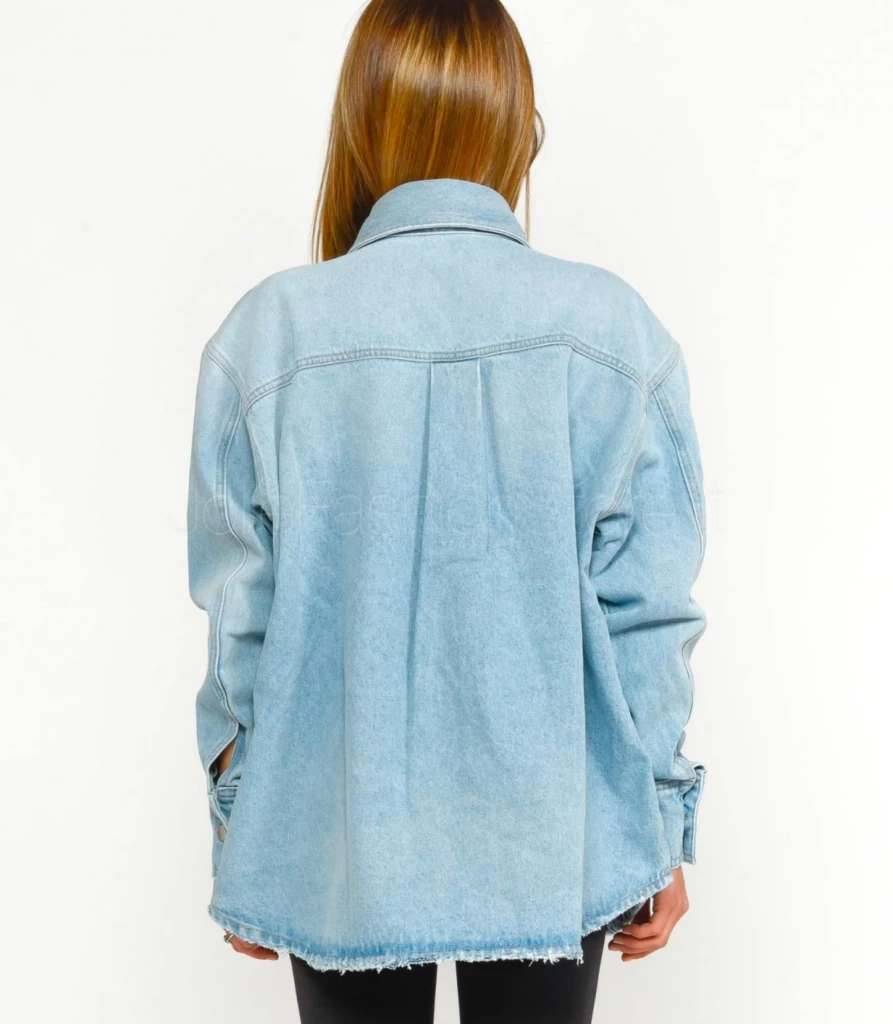 ICON DENIM Noa Jacket 8110 Denim Jacket by Atelier Talia Sol - Women's Vintage Blue Denim Coat