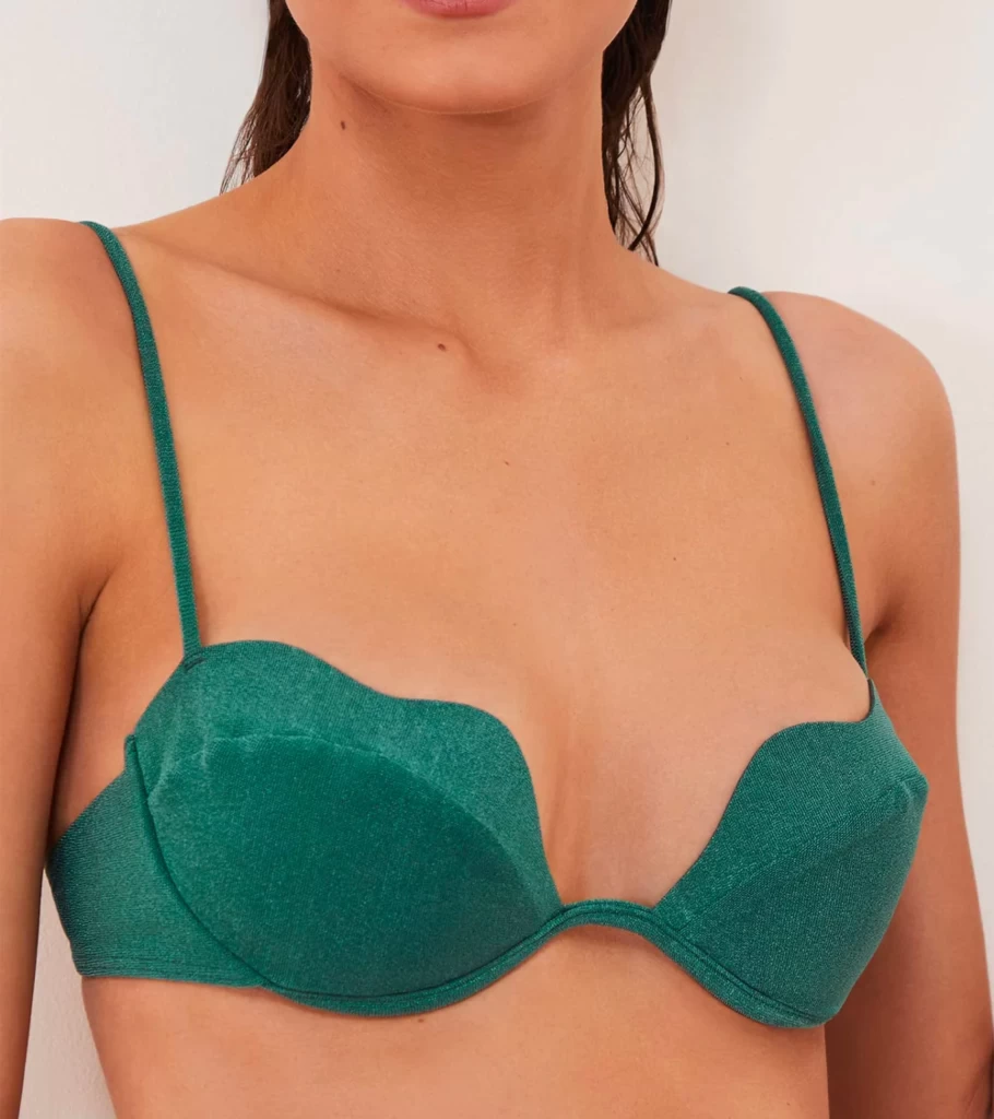 VIX SWIMWEAR Solid Lou Top - Jasper Green Women's Swimwear Bikini Top