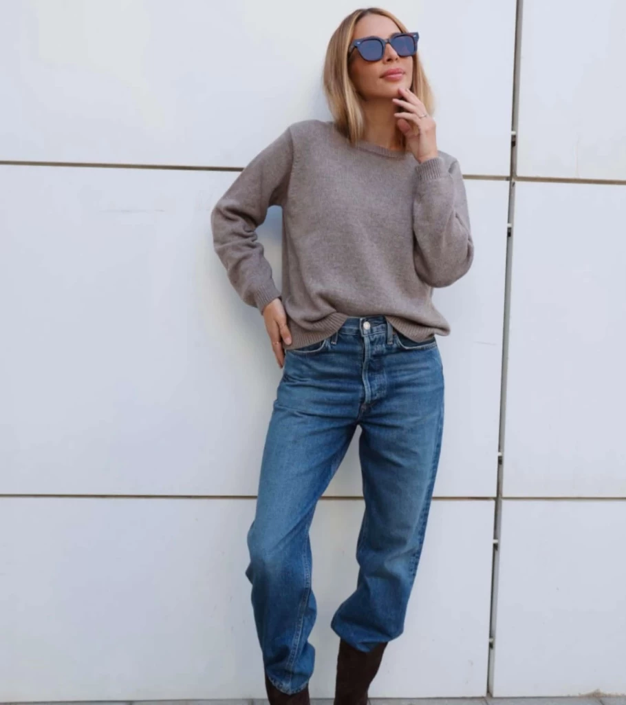 "Atelier Talia Sol Italian Cashmere Blend Jumper in Cappuccino – Premium Made in Italy Sweater"