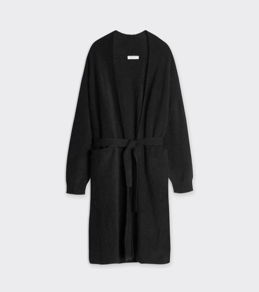MAJESTIC FILATURES Women's Black Long Sleeve Cardigan Sweater - Atelier Talia Sol Premium Knitwear