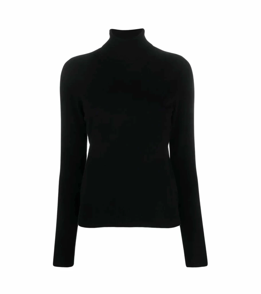 MAJESTIC FILATURES Black Cashmere Turtleneck Sweater - Luxurious Atelier Talia Sol Knitwear