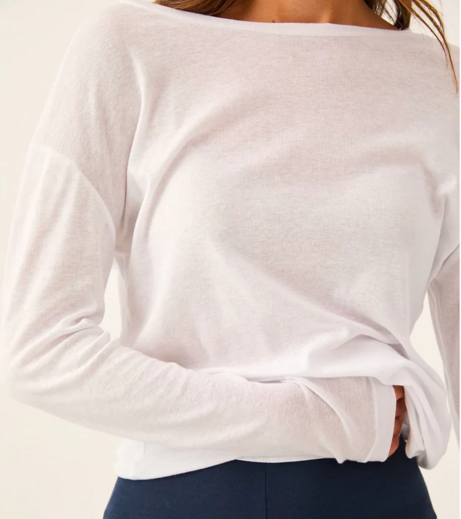 DON'T TELL MAMA Women's White Butter Long Sleeve T-Shirt - Soft Casual Tee