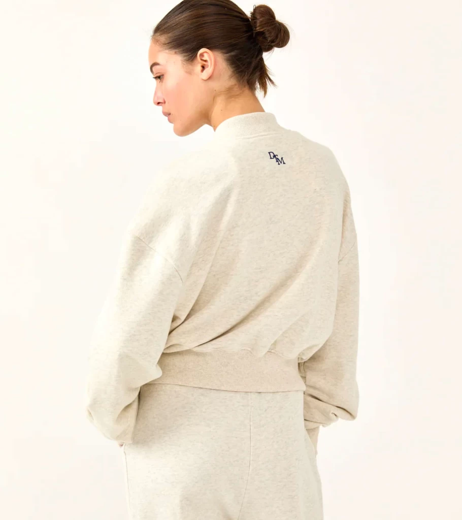 DON'T TELL MAMA Lightweight Bomber Jacket - Cream - Atelier Talia Sol - Women's Casual Outerwear