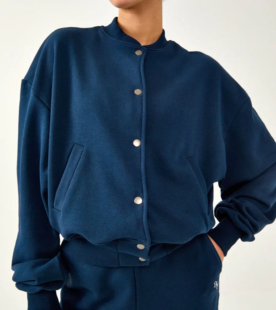 DON'T TELL MAMA Navy Lightweight Bomber Jacket for Men & Women