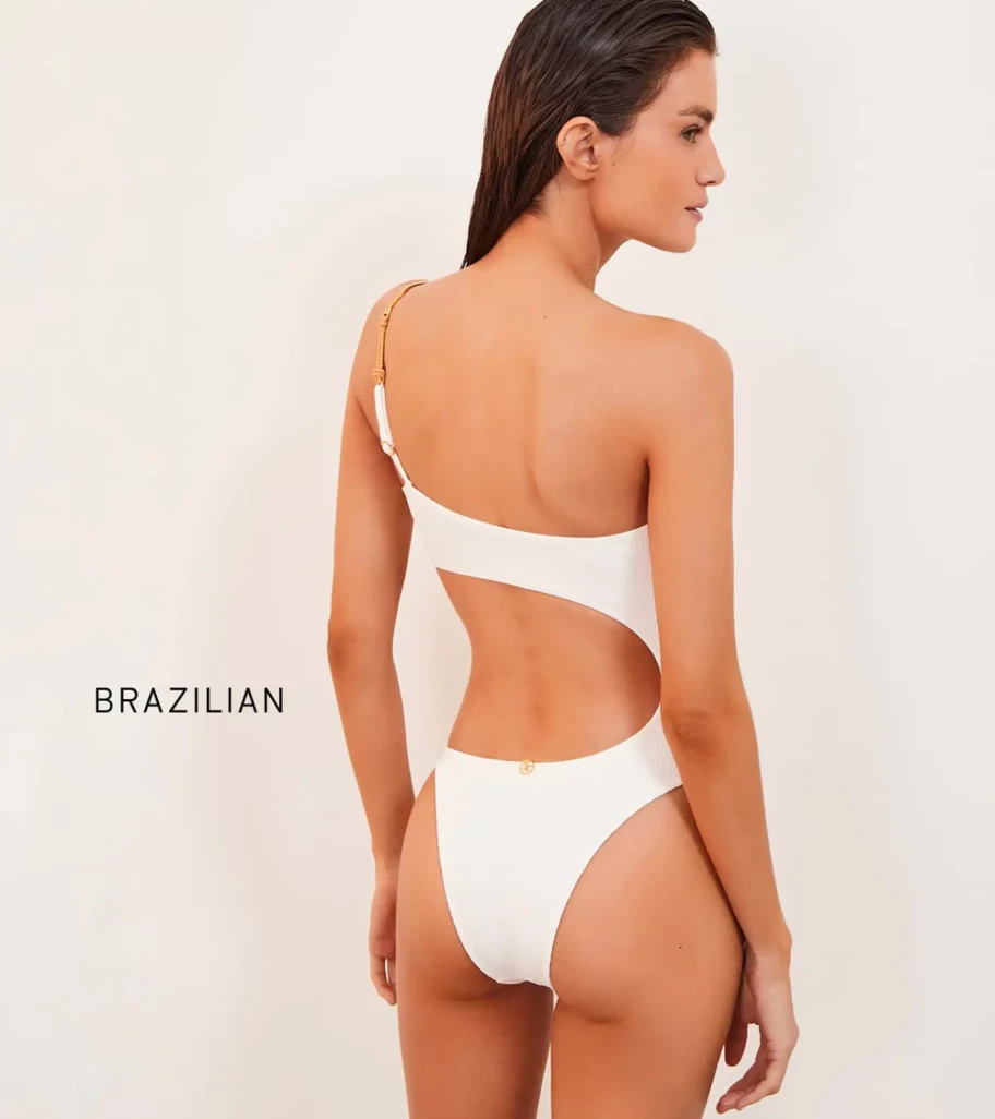 VIX SWIMWEAR Mandy One Piece Swimsuit - White Women's One-Piece Bathing Suit
