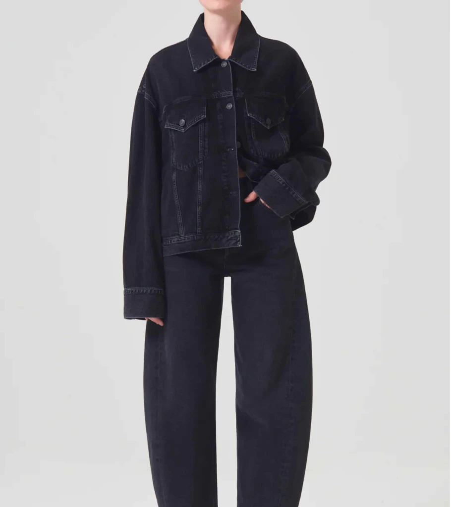 AGOLDE Martika Jacket - Women's Denim Jacket with Spider Wash Distressed Detail