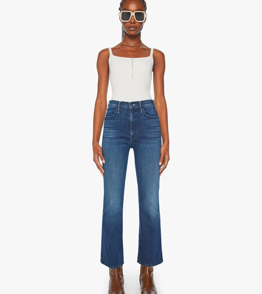 MOTHER DENIM The Hustler Ankle Jeans - Vintage Heirloom High-Rise Skinny Denim Pants for Women