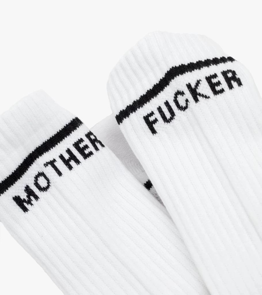 MOTHER DENIM Baby Steps Socks - Black & White Striped Crew Socks for Infants