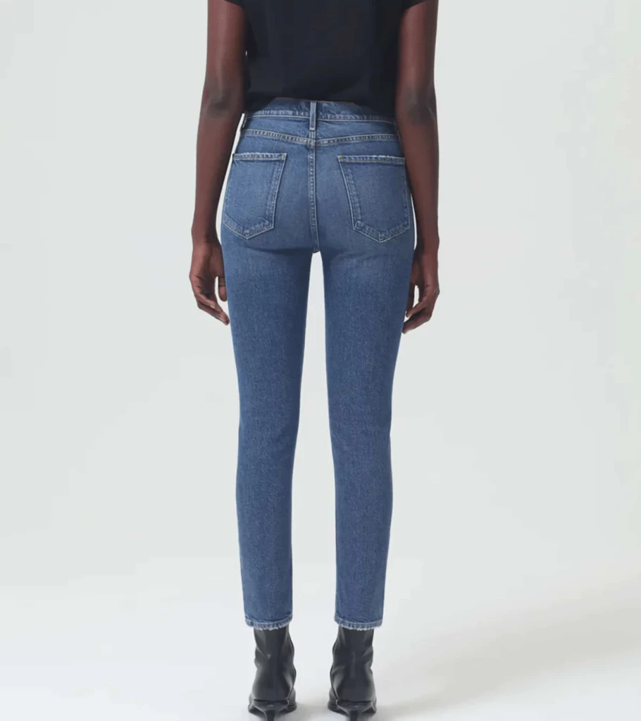 AGOLDE Nico Slim Fit High-Rise Cycling Jeans for Women - Sustainable Denim