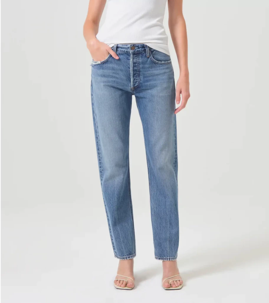 AGOLDE Parker Long Jean in Atelier Talia Sol Wash - High-Rise Straight Leg Denim