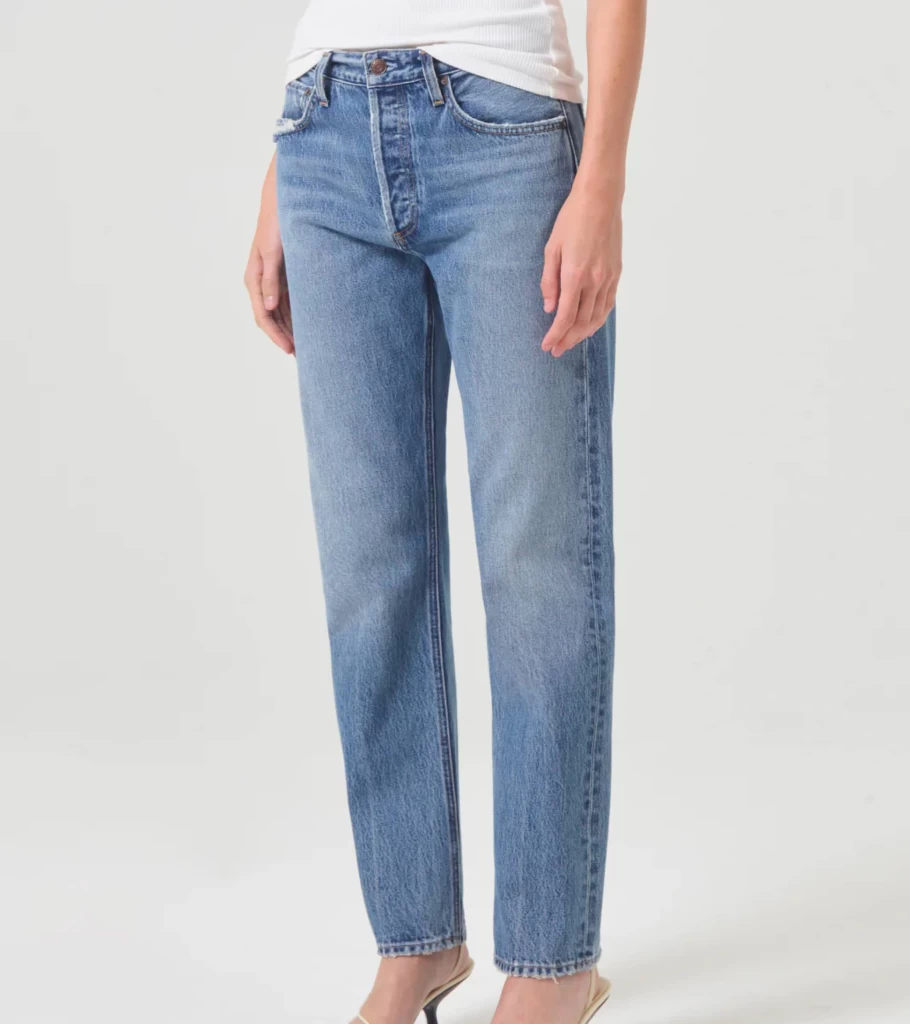 AGOLDE Parker Long Jean in Atelier Talia Sol Wash - High-Rise Straight Leg Denim