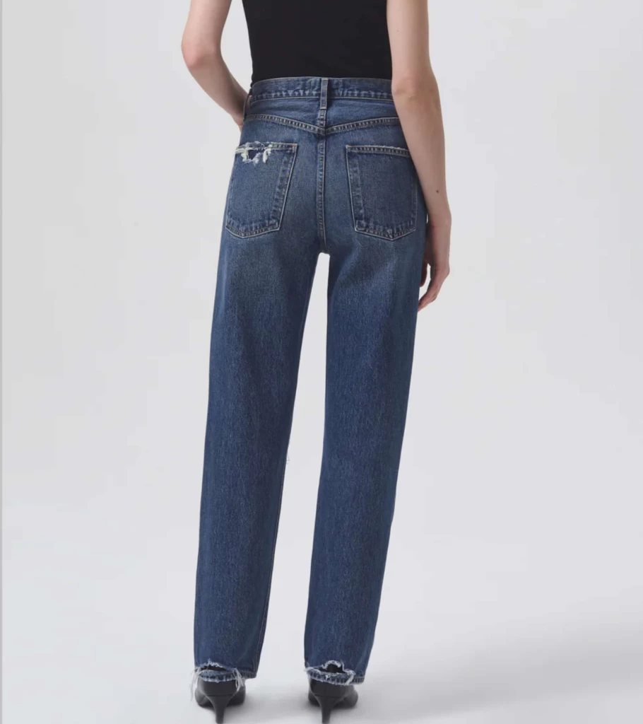 AGOLDE 90'S Pinch Waist High-Rise Straight Leg Jeans in Playground Wash