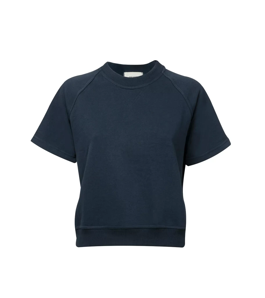 PINK MOTEL Luna Royal Blue Short Sleeve Sweatshirt - Atelier Talia Sol Casual Women's Top