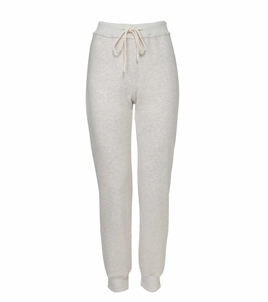 PINK MOTEL Luna Track Pants for Women - Stone Melange Joggers - Atelier Talia Sol Comfortable Casual Trousers
