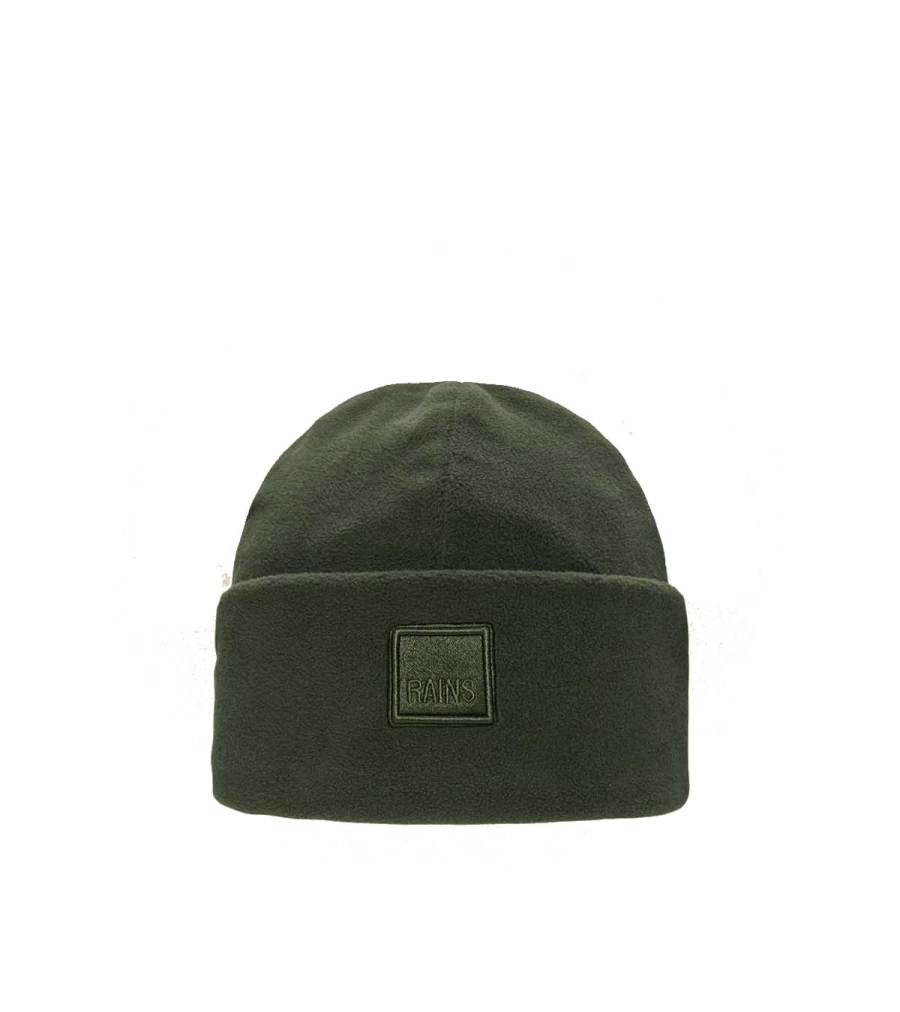 RAINS Olive Fleece Beanie - Winter Hat for Men & Women - Soft & Warm