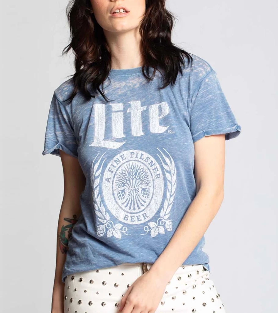 RECYCLED KARMA Vintage Lite T-Shirt - Blue - Sustainable Recycled Cotton Tee - Eco-Friendly Apparel