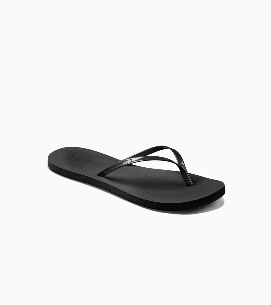REEF Bliss Nights Black Patent Sandals - Women's/Men's Comfortable Beach Shoes