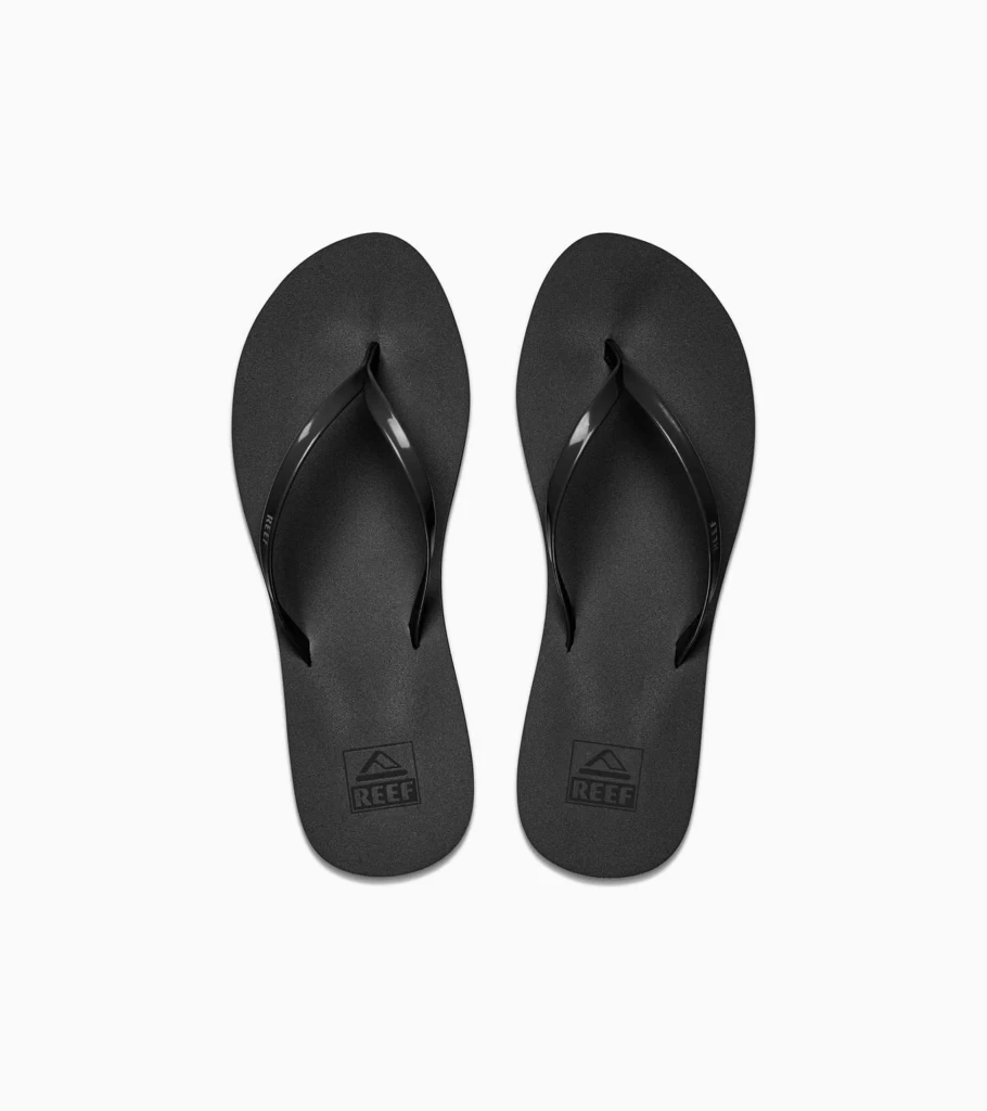 REEF Bliss Nights Black Patent Sandals - Women's/Men's Comfortable Beach Shoes