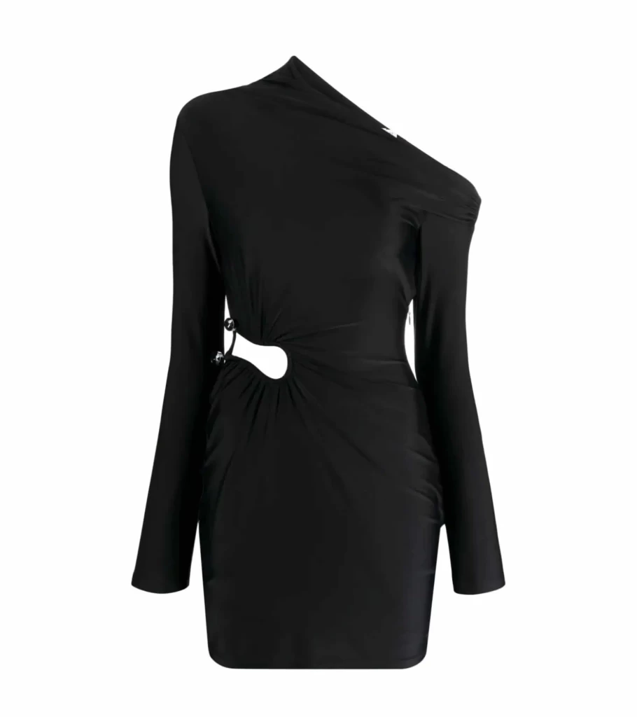 SELF PORTRAIT Black Asymmetric Jersey Cut Out Dress - Atelier Talia Sol
