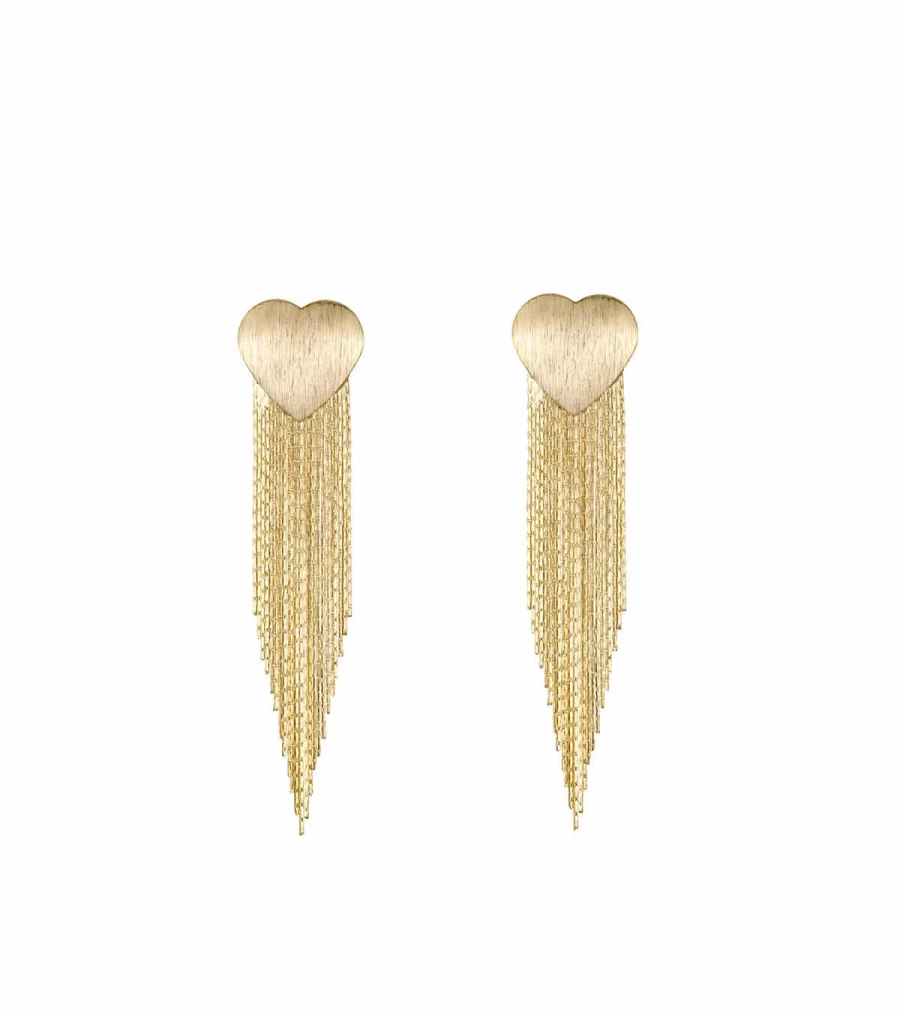 ZOZI SHINE Gold Heart Earrings - Atelier Talia Sol Collection - Elegant Dainty Jewelry