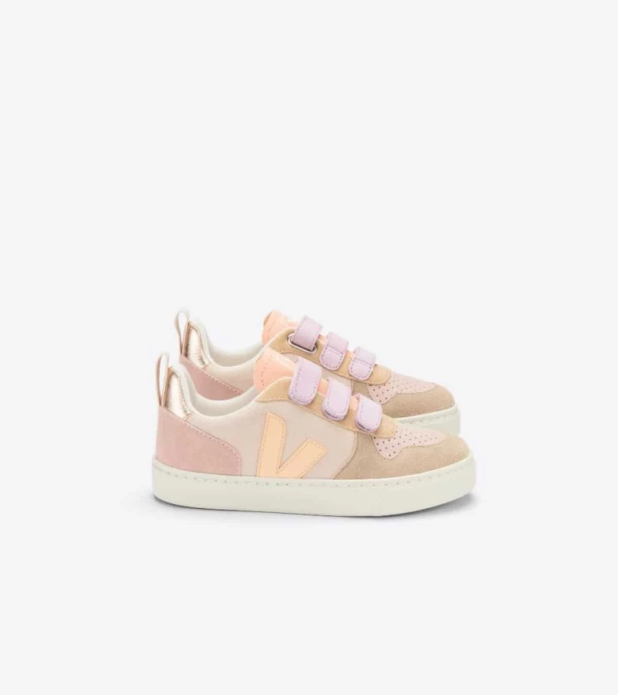 VEJA V-10 Suede Sneakers in Multico Sable Color - Atelier Talia Sol Collaboration